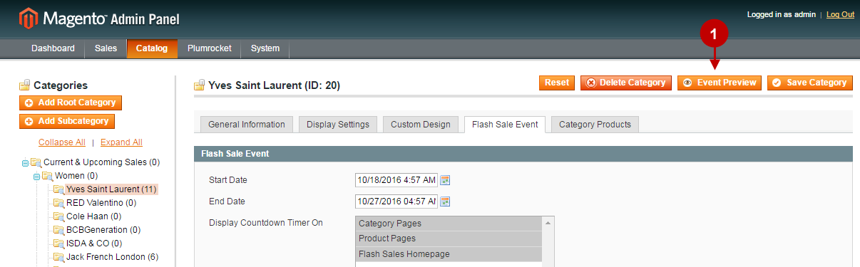 Magento private sales and flash sales flash sales category PREVIEW.png